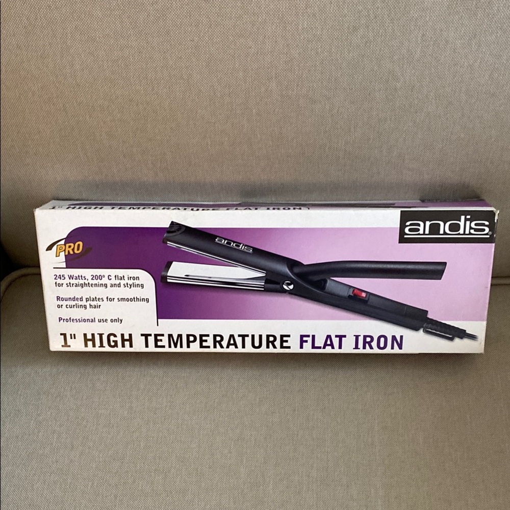 Andis Pro 1" High Temperature Flat Iron - Black